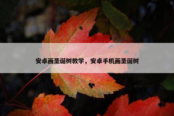 安卓画圣诞树教学，安卓手机画圣诞树