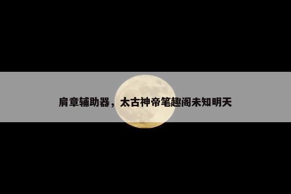 肩章辅助器，太古神帝笔趣阁未知明天