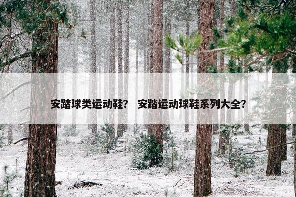 安踏球类运动鞋？ 安踏运动球鞋系列大全？