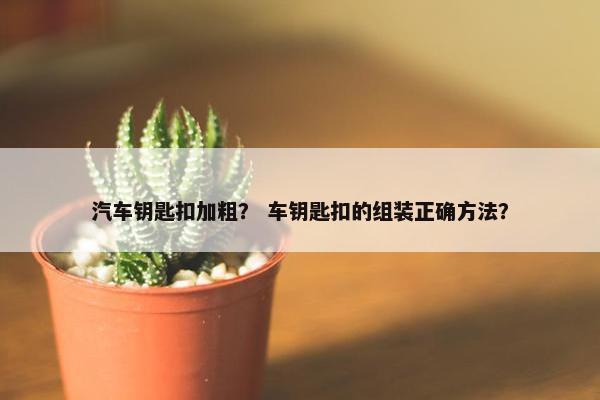 汽车钥匙扣加粗？ 车钥匙扣的组装正确方法？