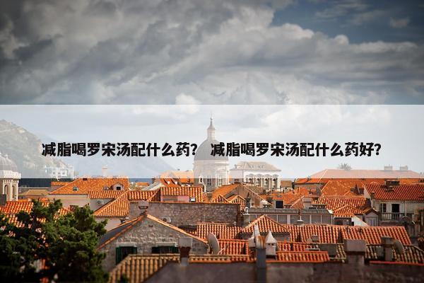 减脂喝罗宋汤配什么药？ 减脂喝罗宋汤配什么药好？