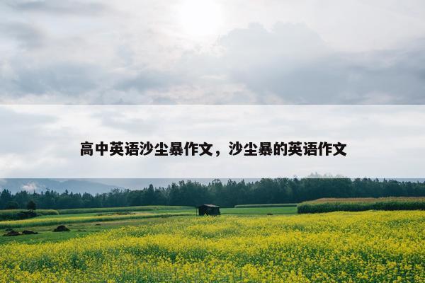 高中英语沙尘暴作文，沙尘暴的英语作文