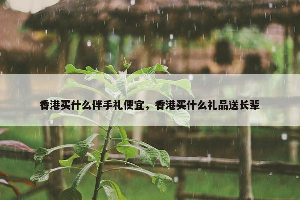 香港买什么伴手礼便宜，香港买什么礼品送长辈