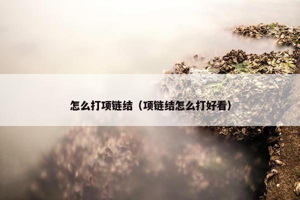 怎么打项链结（项链结怎么打好看）
