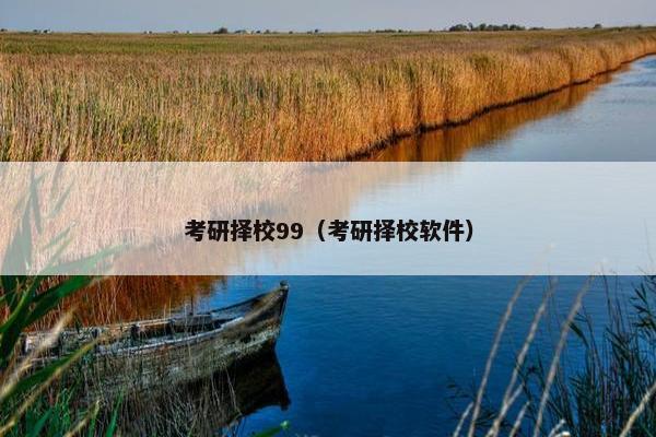 考研择校99（考研择校软件）
