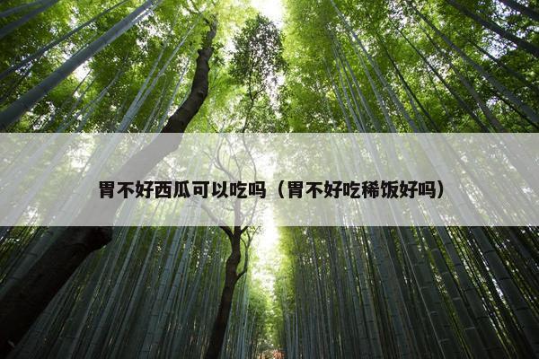 胃不好西瓜可以吃吗（胃不好吃稀饭好吗）