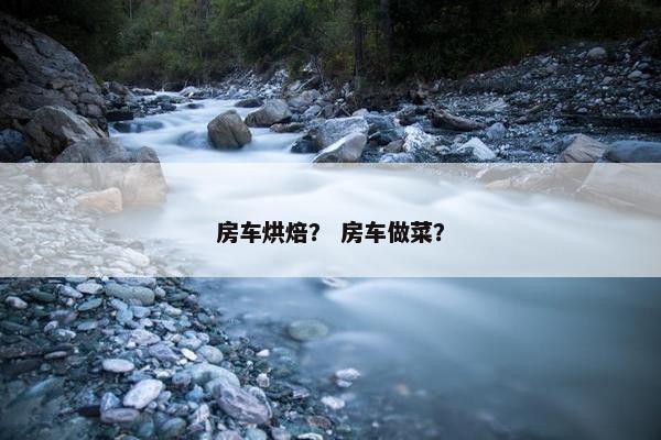 房车烘焙？ 房车做菜？