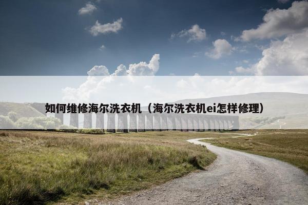 如何维修海尔洗衣机（海尔洗衣机ei怎样修理）