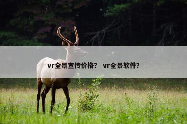 vr全景宣传价格？ vr全景软件？