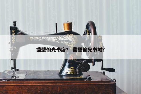 凿壁偷光书店？ 凿壁偷光书城？