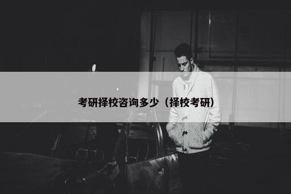 考研择校咨询多少（择校考研）