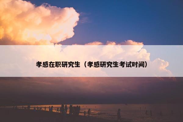 孝感在职研究生（孝感研究生考试时间）