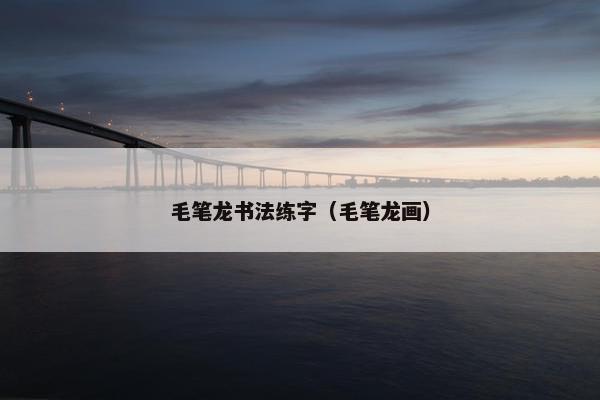 毛笔龙书法练字（毛笔龙画）