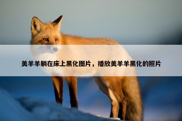美羊羊躺在床上黑化图片，播放美羊羊黑化的照片