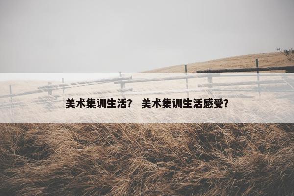 美术集训生活？ 美术集训生活感受？
