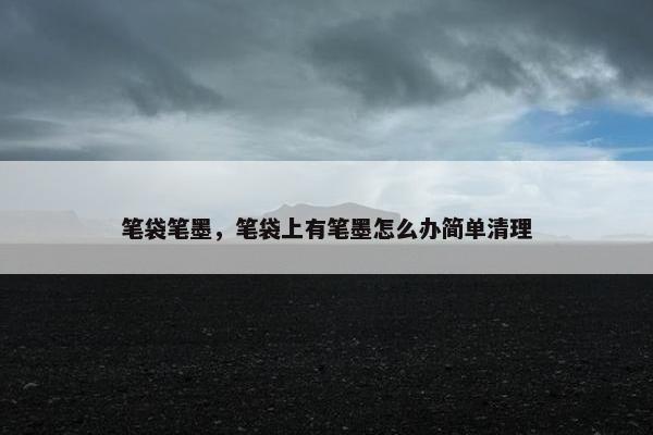 笔袋笔墨，笔袋上有笔墨怎么办简单清理
