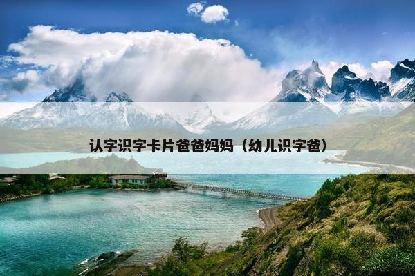 认字识字卡片爸爸妈妈（幼儿识字爸）
