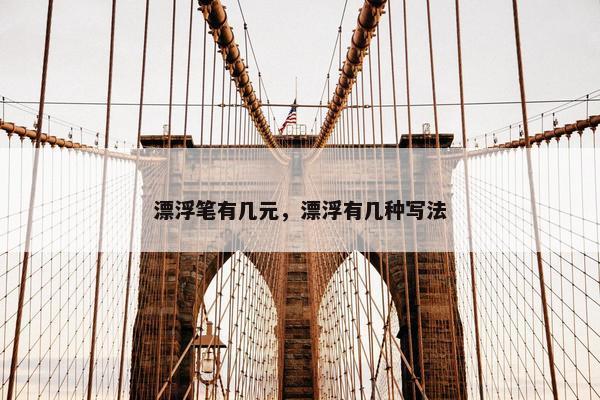 漂浮笔有几元，漂浮有几种写法