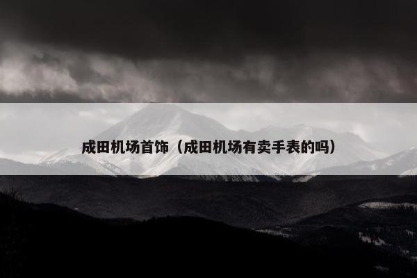成田机场首饰（成田机场有卖手表的吗）