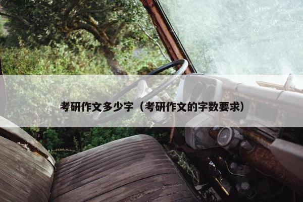 考研作文多少字（考研作文的字数要求）