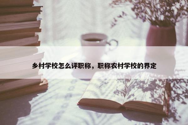 乡村学校怎么评职称，职称农村学校的界定