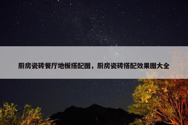 厨房瓷砖餐厅地板搭配图，厨房瓷砖搭配效果图大全