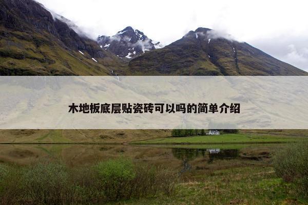 木地板底层贴瓷砖可以吗的简单介绍