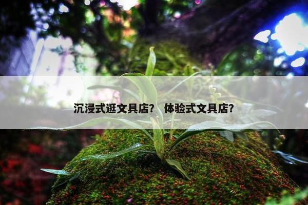 沉浸式逛文具店？ 体验式文具店？
