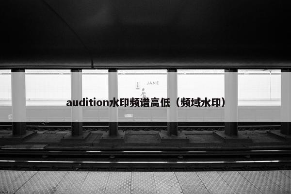 audition水印频谱高低（频域水印）