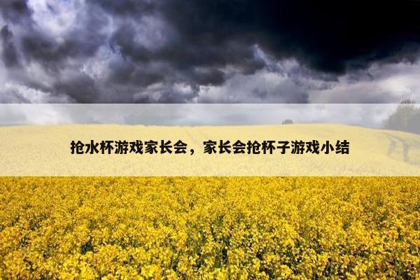 抢水杯游戏家长会，家长会抢杯子游戏小结