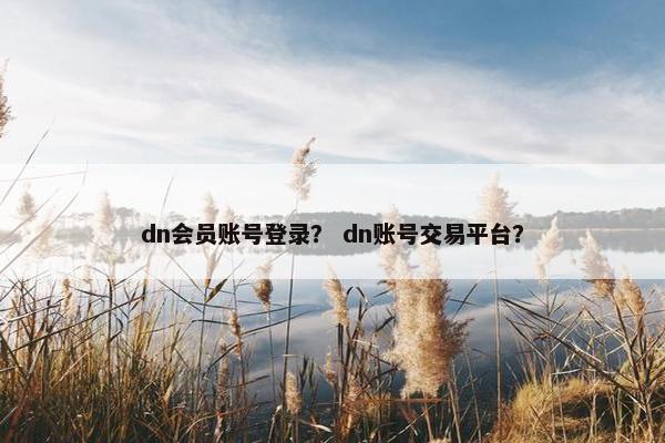 dn会员账号登录？ dn账号交易平台？