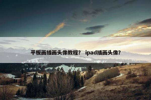 平板画插画头像教程？ ipad插画头像？
