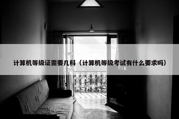 计算机等级证需要几科（计算机等级考试有什么要求吗）