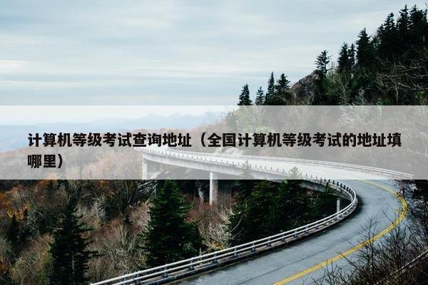 计算机等级考试查询地址（全国计算机等级考试的地址填哪里）