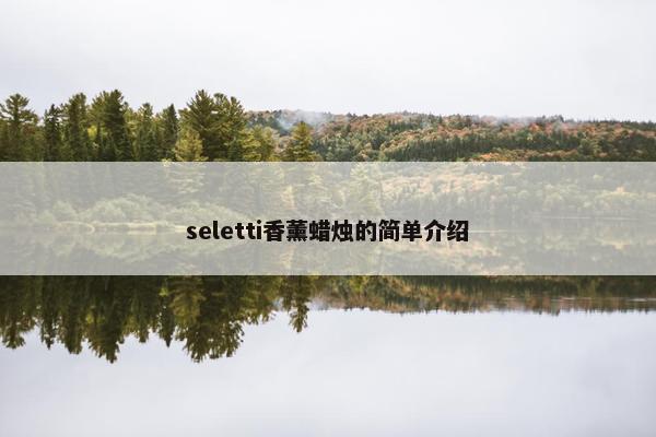 seletti香薰蜡烛的简单介绍