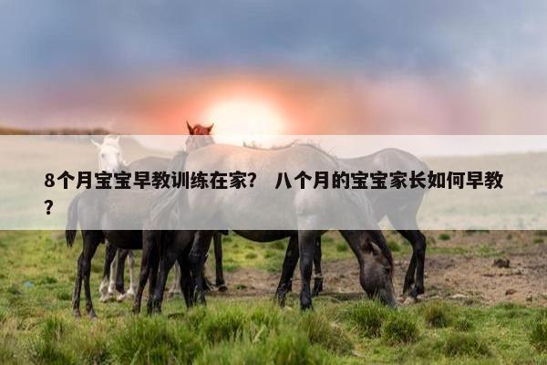 8个月宝宝早教训练在家？ 八个月的宝宝家长如何早教？