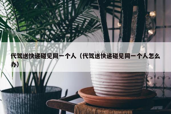 代驾送快递碰见同一个人（代驾送快递碰见同一个人怎么办）