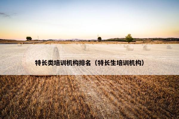 特长类培训机构排名（特长生培训机构）