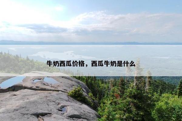 牛奶西瓜价格，西瓜牛奶是什么