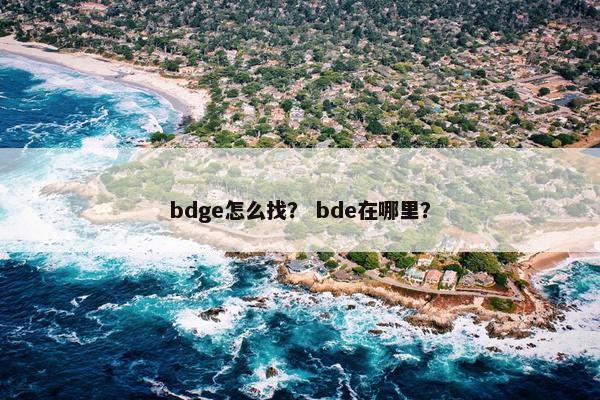 bdge怎么找？ bde在哪里？