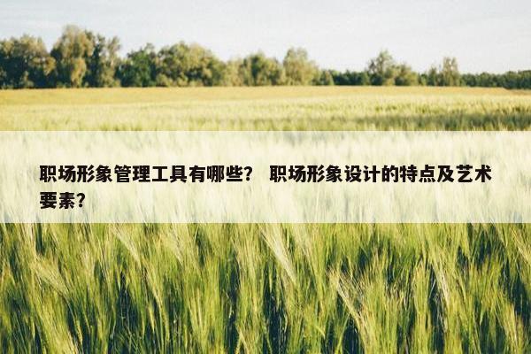 职场形象管理工具有哪些？ 职场形象设计的特点及艺术要素？
