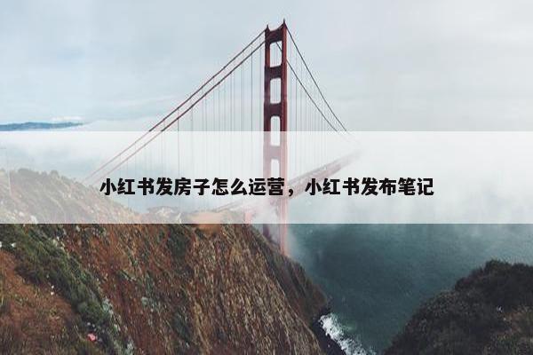 小红书发房子怎么运营，小红书发布笔记