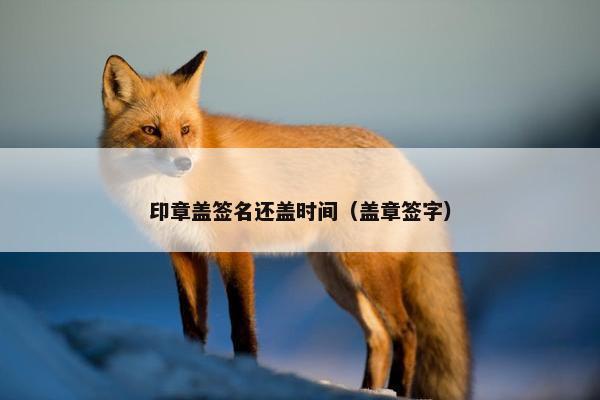印章盖签名还盖时间（盖章签字）