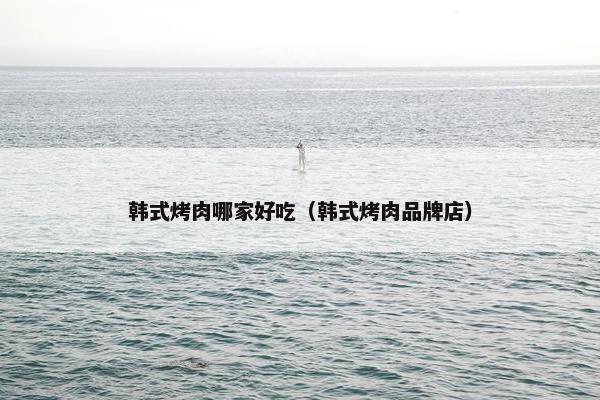 韩式烤肉哪家好吃（韩式烤肉品牌店）