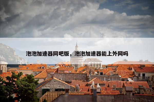 泡泡加速器网吧版，泡泡加速器能上外网吗