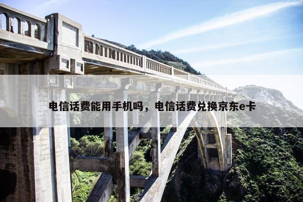 电信话费能用手机吗，电信话费兑换京东e卡