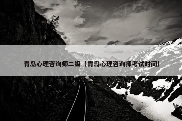 青岛心理咨询师二级（青岛心理咨询师考试时间）