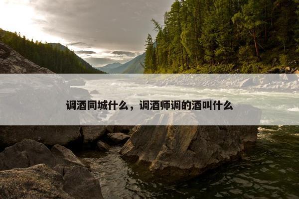调酒同城什么，调酒师调的酒叫什么