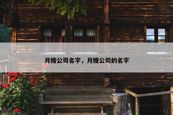 月嫂公司名字，月嫂公司的名字