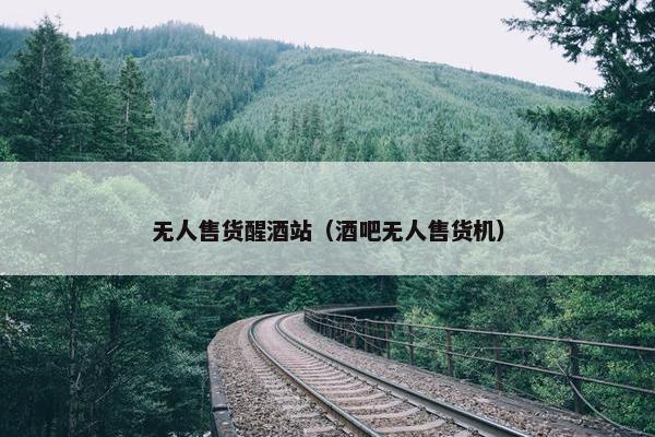 无人售货醒酒站（酒吧无人售货机）